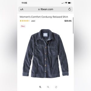 Woman’s comfort corduroy relaxed shirt